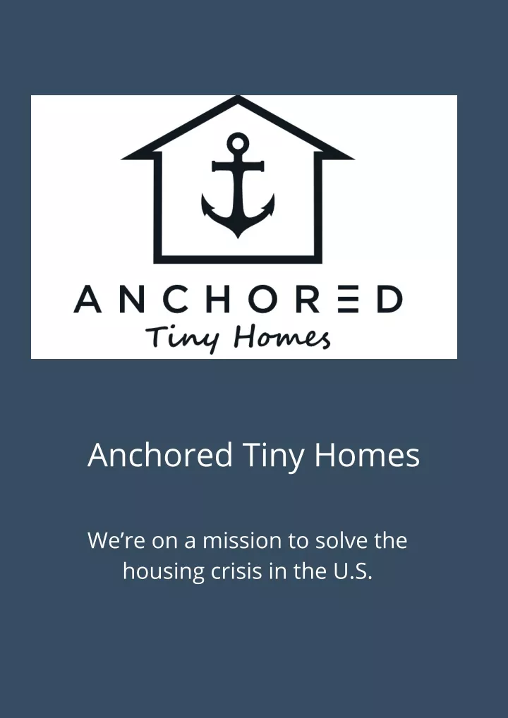 anchored tiny homes