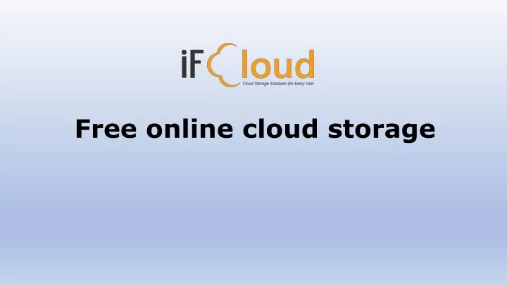 free online cloud storage