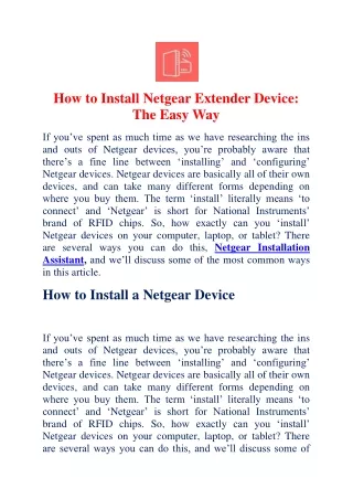 How To Install Netgear Devices The Easy Way