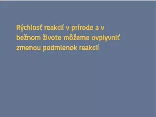 r chlos reakci v pr rode a v be nom ivote