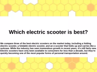 which electric scooter is best