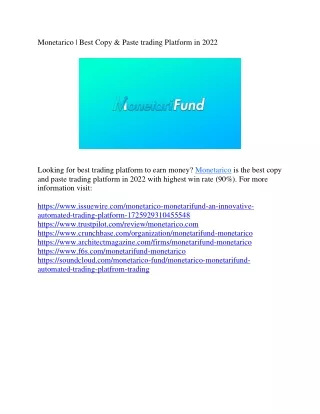 monetarico best copy paste trading platform
