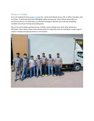 As Packers in Dubai