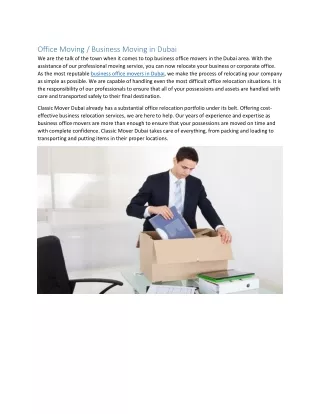 Office Moving-Business Moving in Dubai