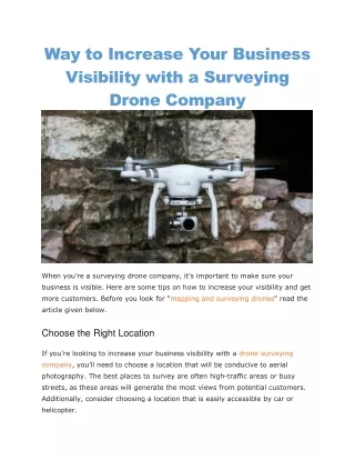 drone surveying company