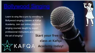 Bollywood Singing Classes Online | Kafqa Academy