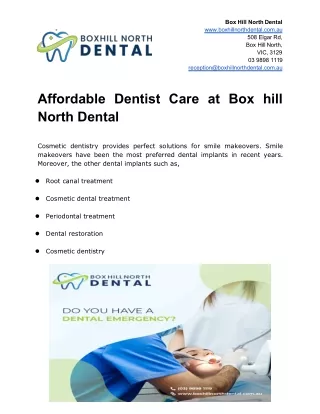 Visit the most trusted dentist in Box Hill