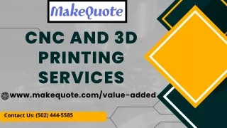 CNC and 3D Printing Services | Custom Machining | MakeQuote