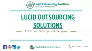CUSTOM SOFTWARE DEVEVLOPMENT COMPANY - LUCID OUTSOURCING SOLUTIONS