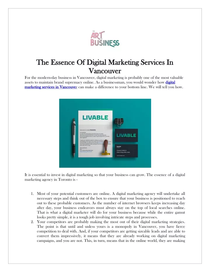 the essence of digital marketing services