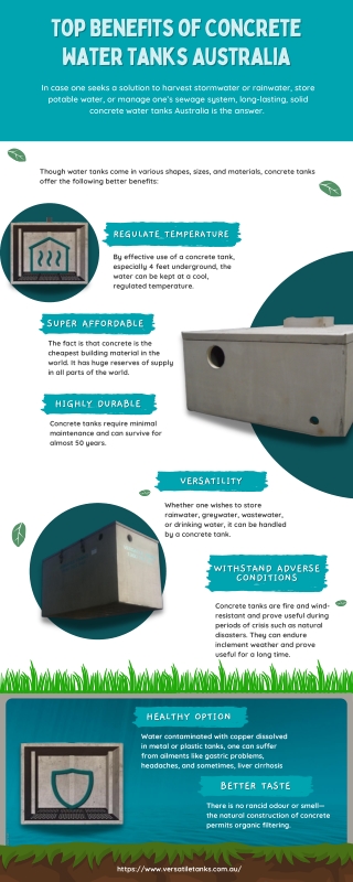 Top Benefits of Concrete Water Tanks Australia