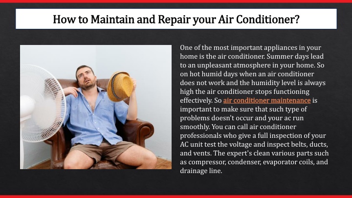 how to maintain and repair your air conditioner