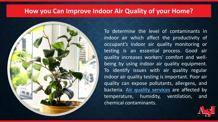 how you can improve indoor air quality of your