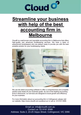 Streamline your business with help of the best accounting firm in Melbourne