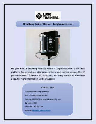 breathing trainer device lungtrainers com