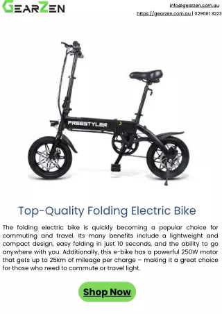 Top-Quality Folding Electric Bike