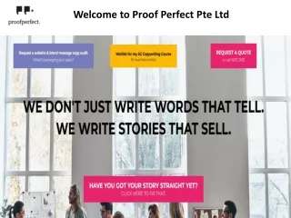 Professional Website Content Writers - Proof Perfect Pte Ltd