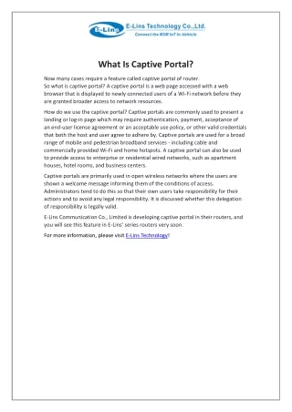 what is captive portal