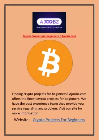 Crypto Projects for Beginners | Ajoobz.com