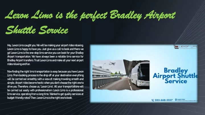 lexon limo is the perfect bradley airport shuttle