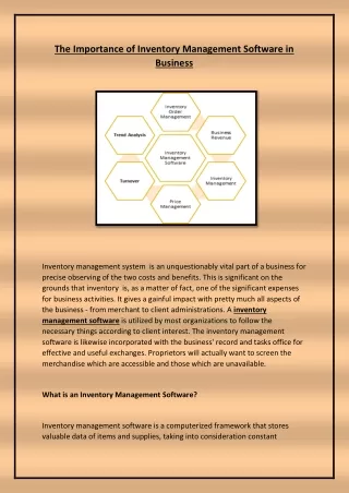 the importance of inventory management software