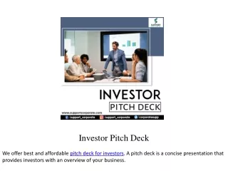 Investor Pitch Deck