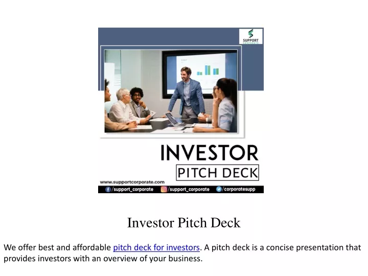 investor pitch deck we offer best and affordable