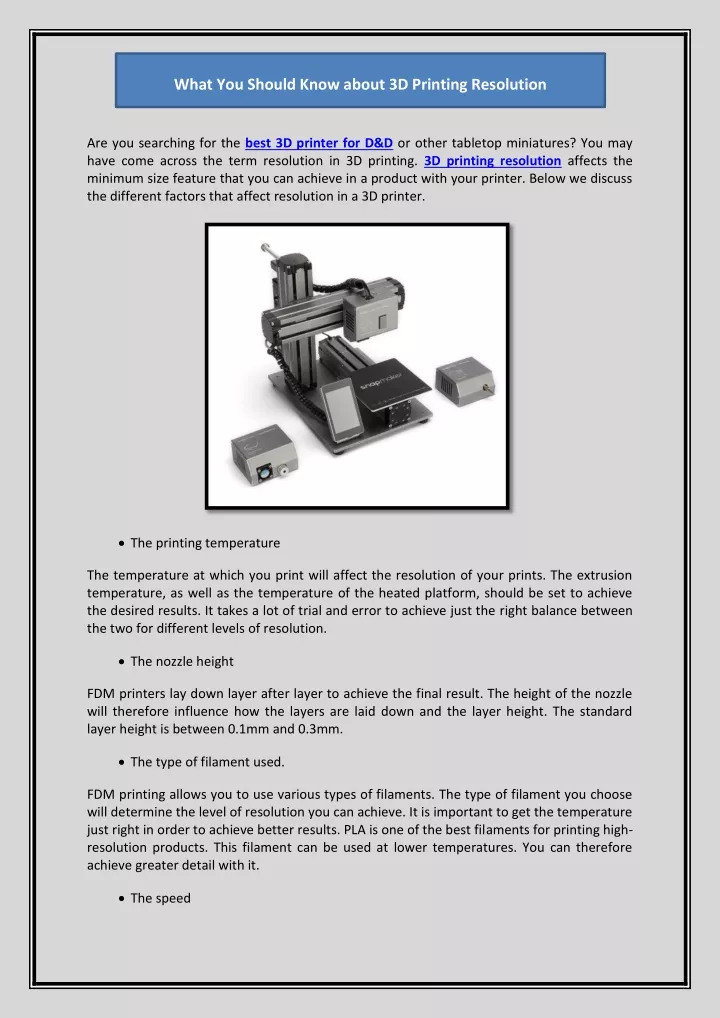 what you should know about 3d printing resolution