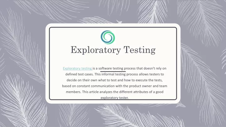 exploratory testing