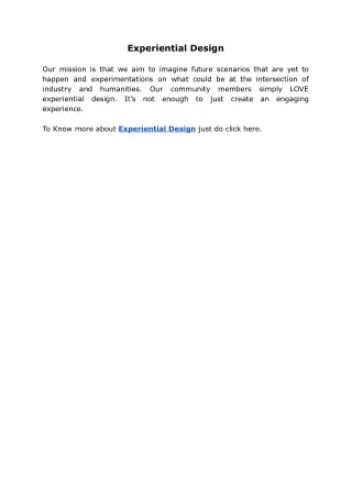 experiential design