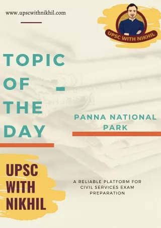Panna National Park | UPSC with Nikhil