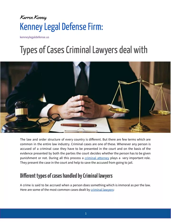 karren kenney kenney legal defense firm