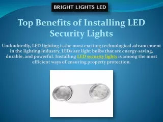 LED security lights | Bright Lights Tn