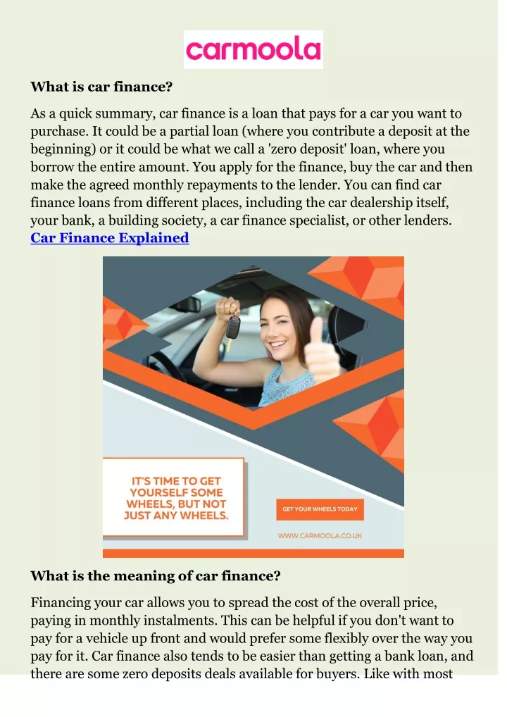 what is car finance