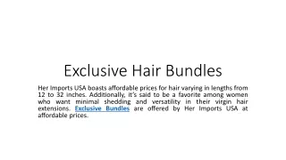 exclusive hair bundles