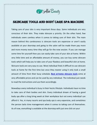 Skincare Tools and Body Care Spa Machine
