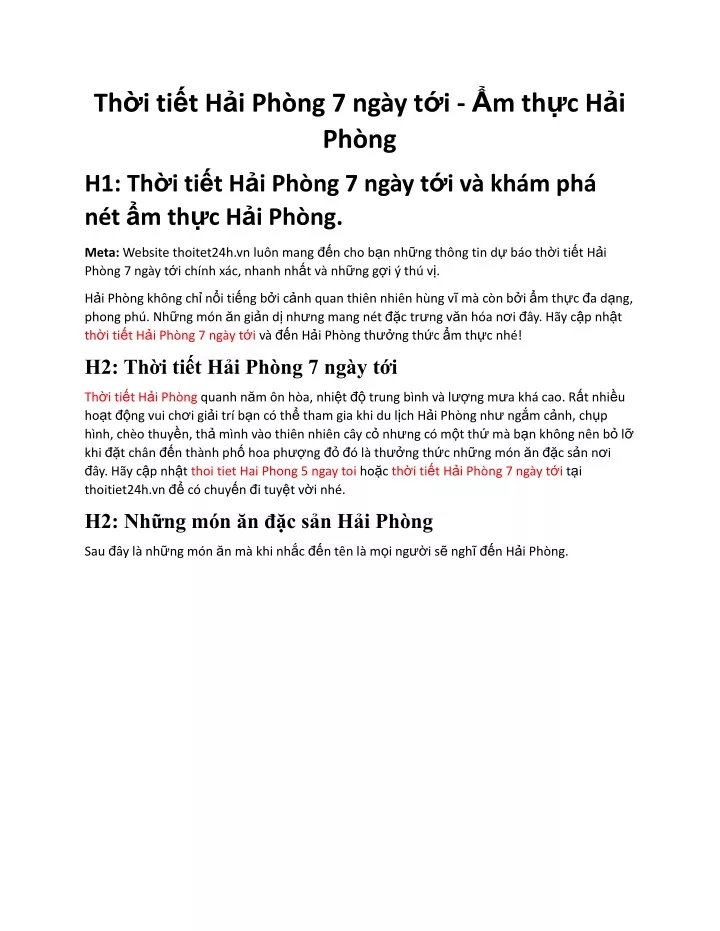 PPT - Thời Tiết Hải Phòng 7 Ngày Tới.docx PowerPoint Presentation - ID ...