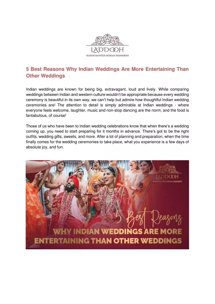 5 best reasons why indian weddings are more