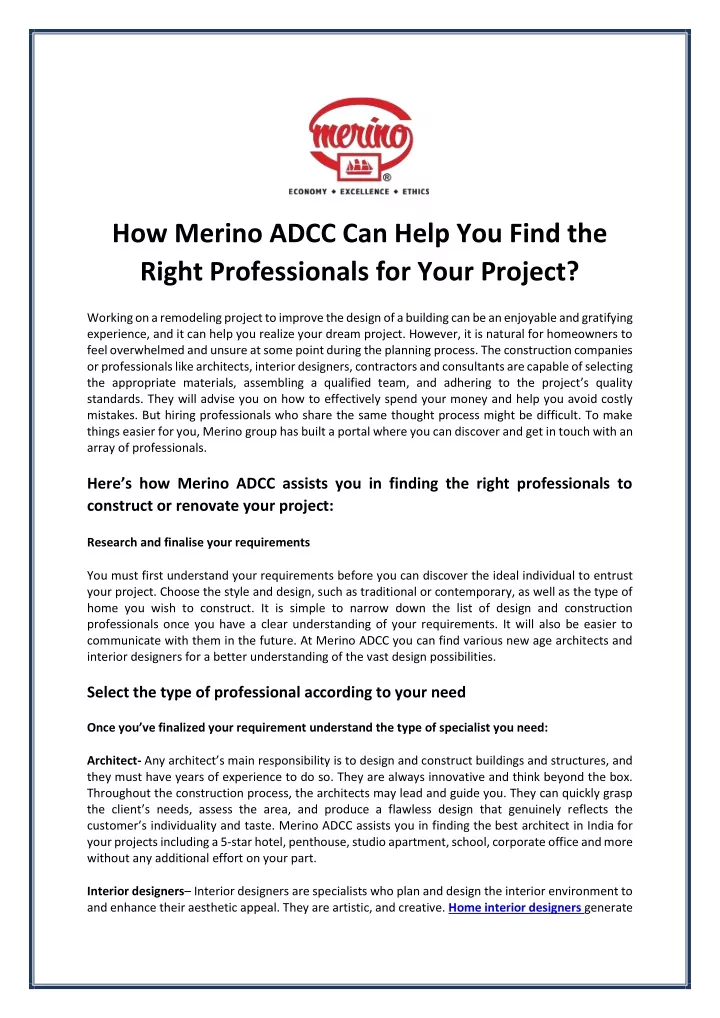 how merino adcc can help you find the right