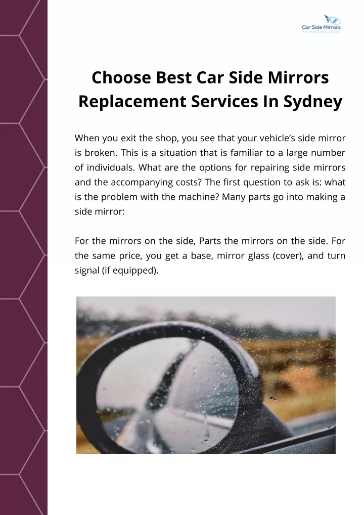 choose best car side mirrors replacement services