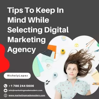Tips To Keep In Mind While Selecting Digital Marketing Agency - PDF