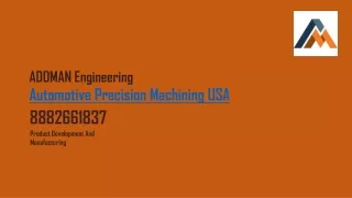Automotive Precision Machining USA