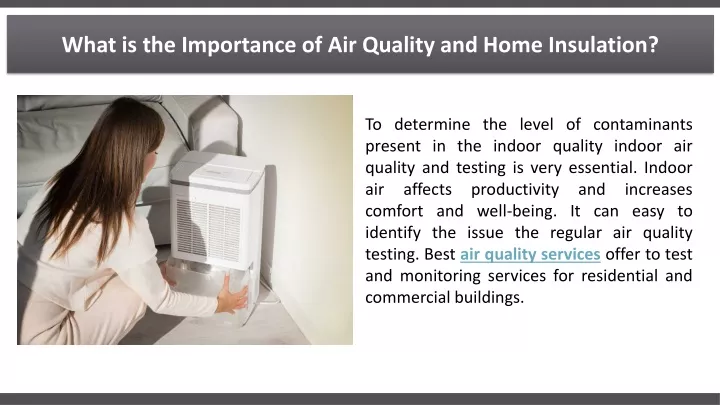 what is the importance of air quality and home