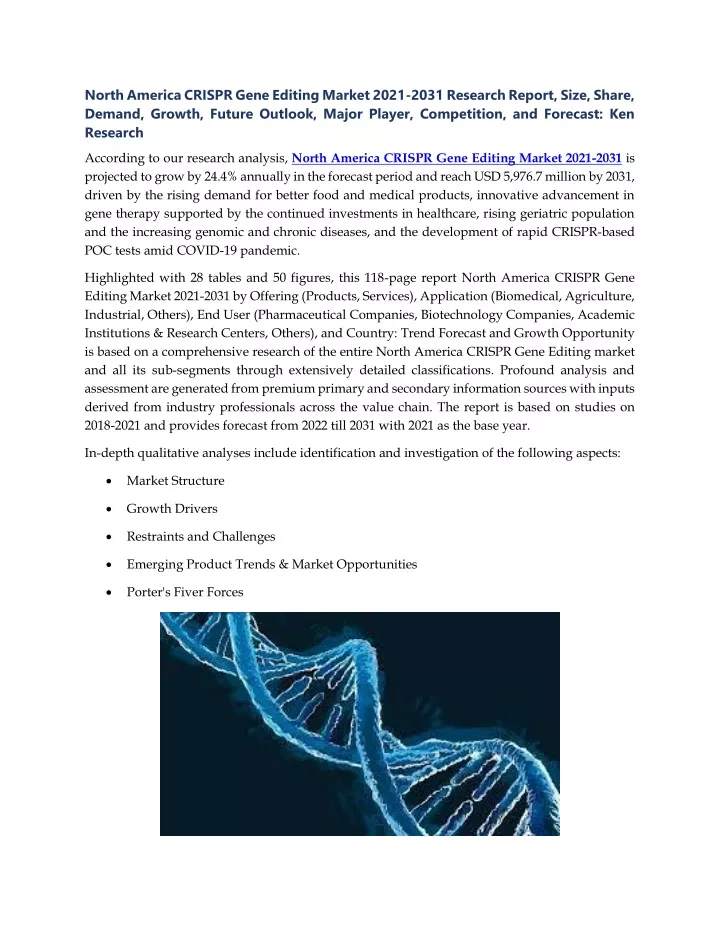 north america crispr gene editing market 2021
