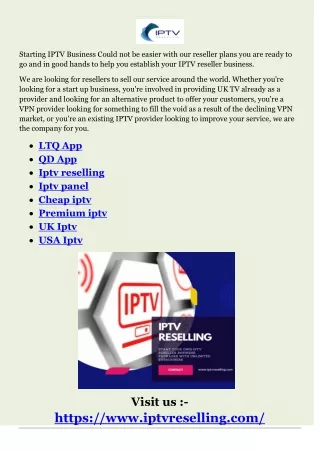 starting iptv business could not be easier with