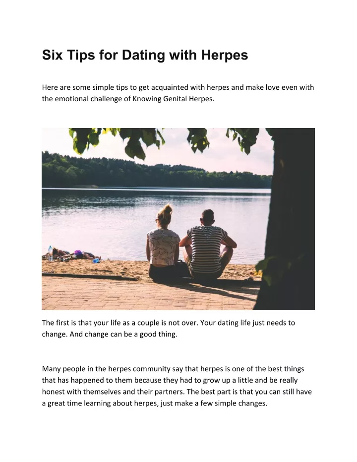 six tips for dating with herpes