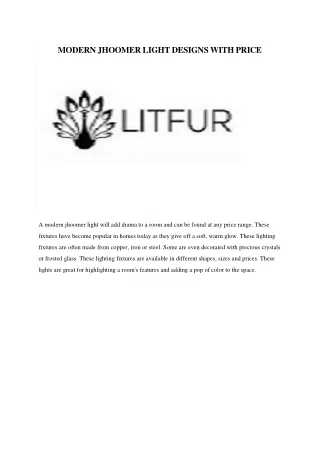 Litfur Store | Chandelier Online Delhi | Jhoomer Light Mumbai, India