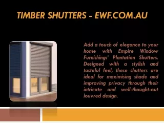 Timber Shutters - ewf.com.au