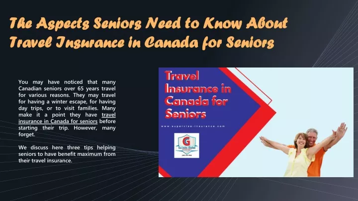 the aspects seniors need to know about travel