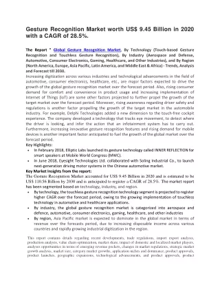 gesture recognition market worth us 9 45 billion